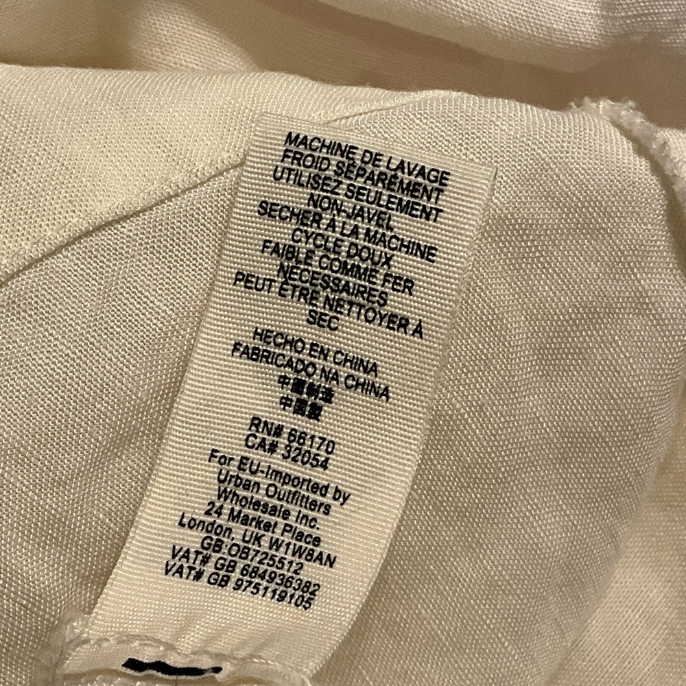 Free People Shining Sun Tie Front Off White / Ivory jumpsuit M - Picture 12 of 13